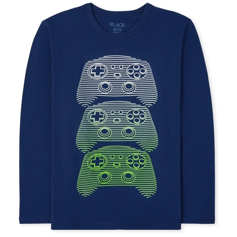 The Children’s Place Boys Video Game Graphic Tee - Milky Way Size XL 14